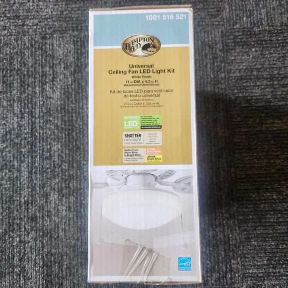 Universal Ceiling Fan LED Light Kit Brand New In Box SKU 1001 516 521 - Picture 3 of 4